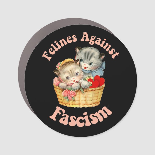 Felines Against Fascism Car Magnet (Front)