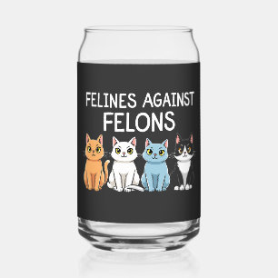 Felines against felons Trump Harris Election Cat  Can Glass