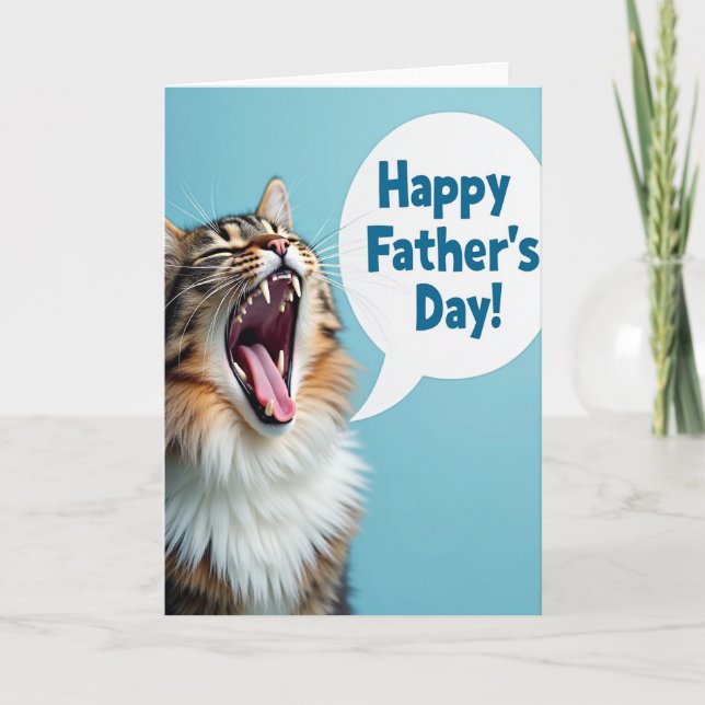 Felines Floral Fathers Day Card (Front)