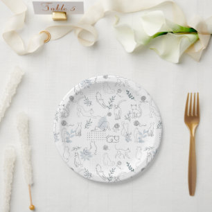 Felinetrovert for cat lovers on a paper plates