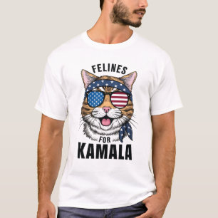 Felins For Kamala Election Cat Lady Gift T-Shirt