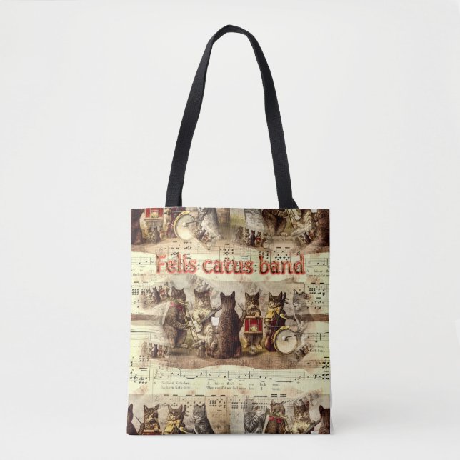 Felis catus band tote bag (Front)