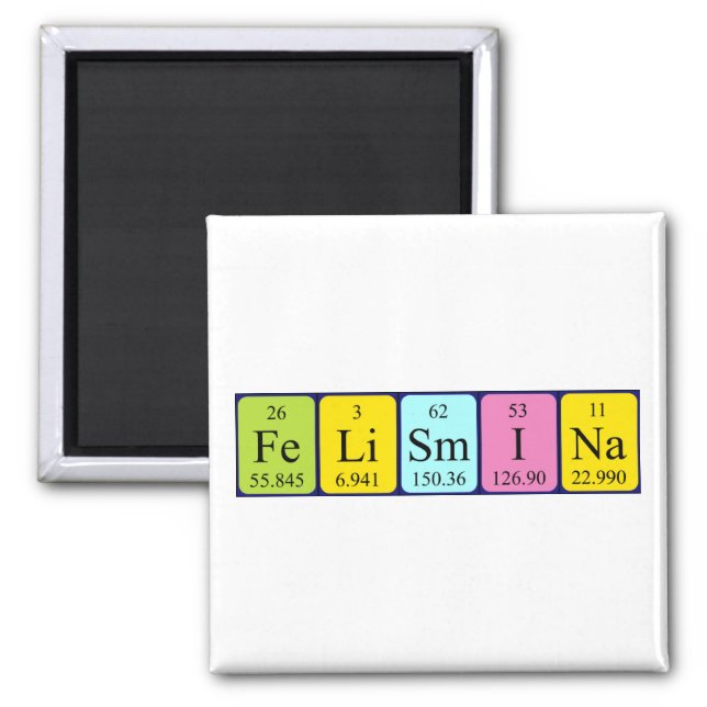 Felismina periodic table name magnet (Front)