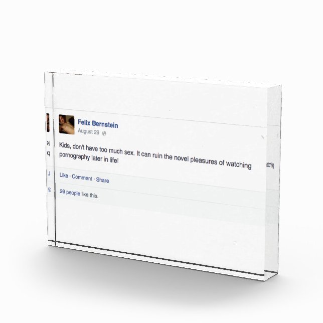 Felix Bernstein Acrylic Block Award (Right)