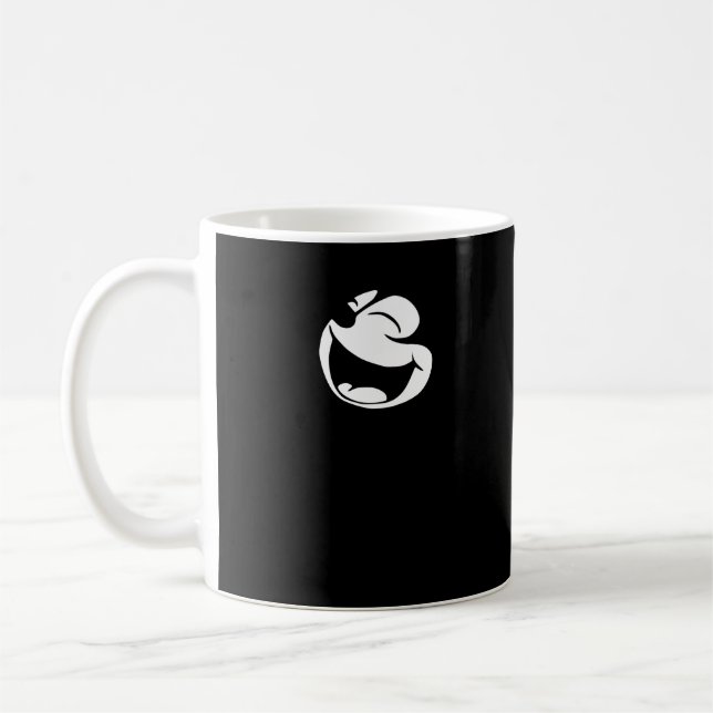 Felix Cartoon Laughing Cat Cute Coffee Mug (Left)