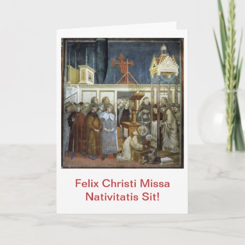 Felix Christi Missa Nativitatis Sit Scida Holiday Card