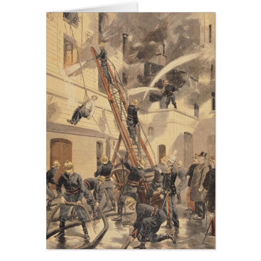Felix Faure  with the firemen Cards (Front)