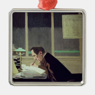 Felix Feneon  at 'La Revue Blanche', 1896 Metal Ornament
