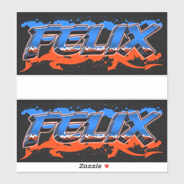 Felix First Name Graffiti Sticker (Sheet)