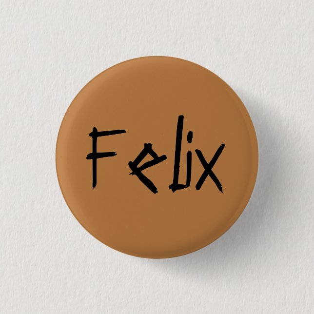 Felix from orphan Black--distressed font Button (Front)