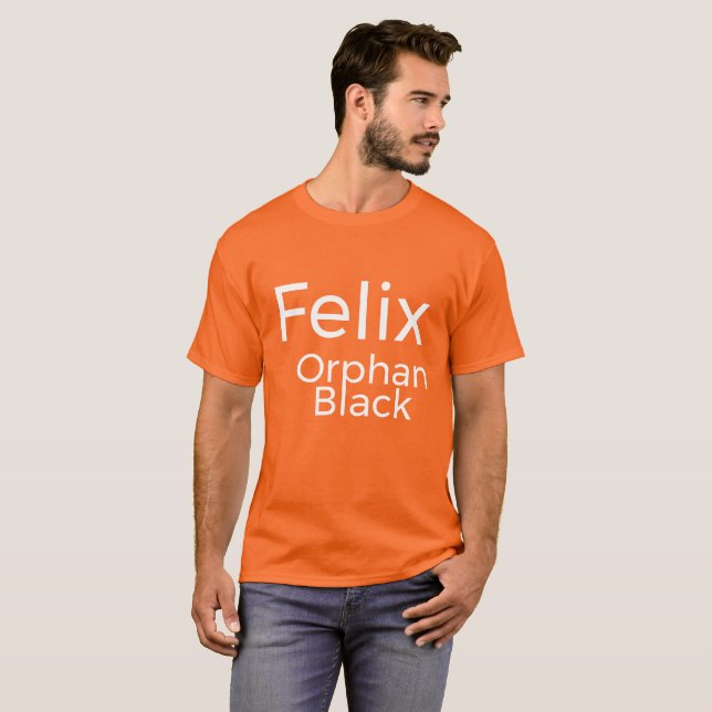 Felix from the tv show Orphan Black simple text T-Shirt (Front Full)