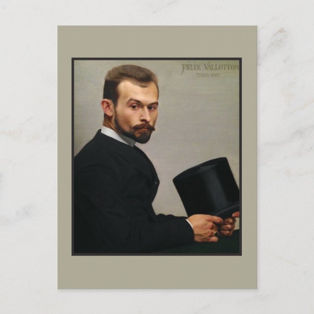 Felix Jasinski Holding Hat by Vallotton Postcard (Front)