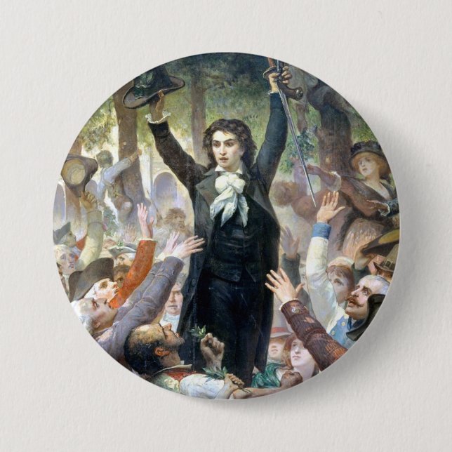 Felix-Joseph Barrias's Camille Desmoulins  Button (Front)