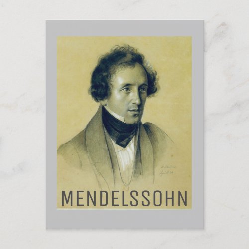 Felix Mendelssohn 1834 Postcard