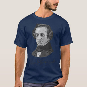 Felix Mendelssohn portrait, music composer classic T-Shirt