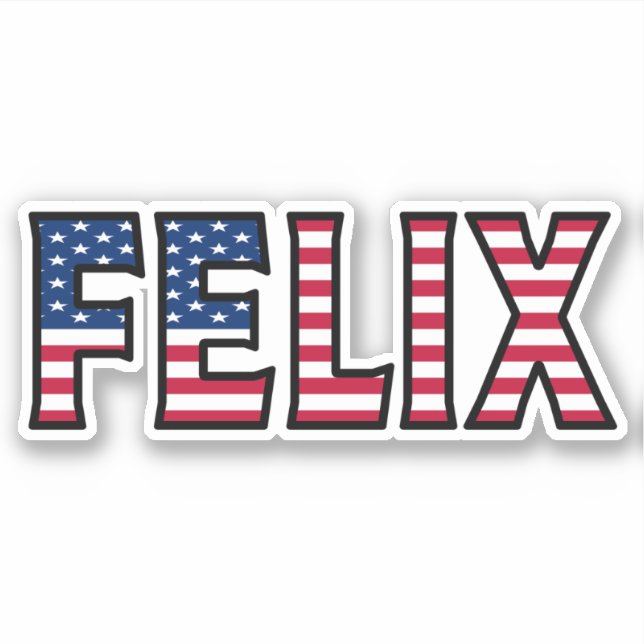Felix Name First Name USA Sticker Stickerset (Front)