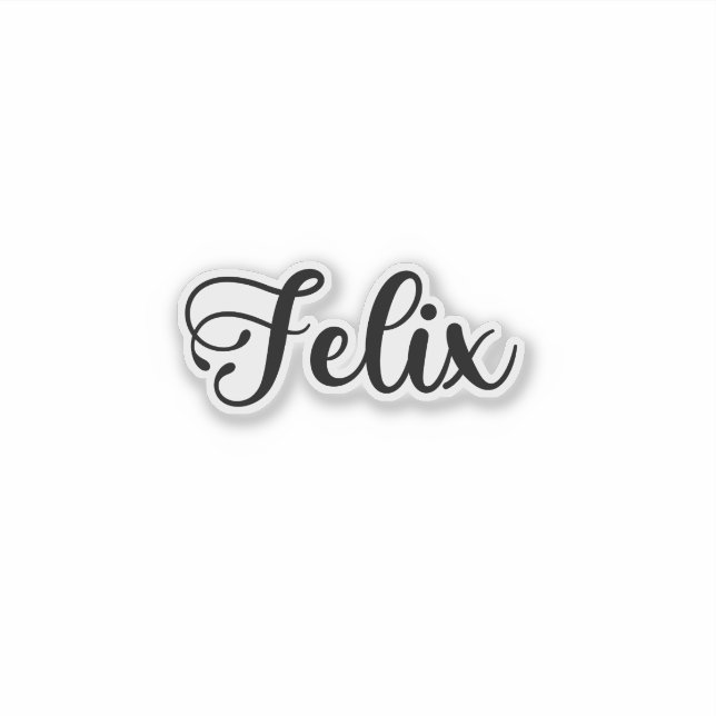 Felix Name - Handwritten Calligraphy Sticker | Zazzle