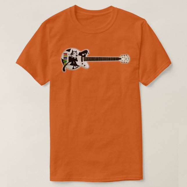 Felix the Cat Guitar TShirt (Design Front)