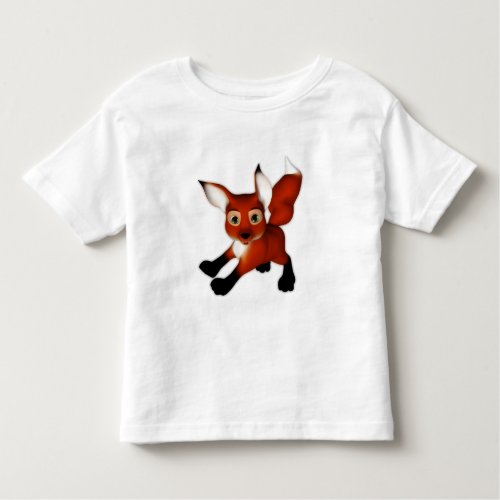 Felix the Cute Cartoon Fox Toddler T_shirt