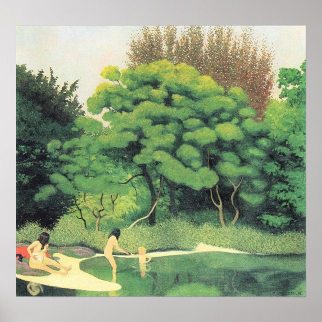 Felix Vallotton-Bathers in the woods Poster (Front)