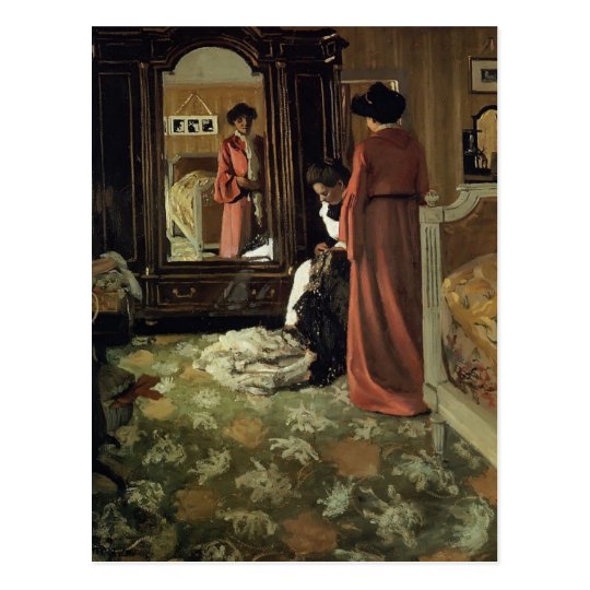Felix Vallotton Interiorbedroom With Two Figures Postcard - 