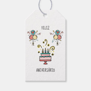Feliz Aniversário   Happy Birthday Gift Tags