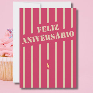 Feliz aniversário portuguese birthday greeting car