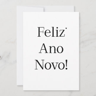 Feliz Ano Novo - minimalistic typography card