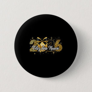 Feliz Año Nuevo 2026 Disco Ball Happy New Year  Button