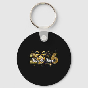 Feliz Año Nuevo 2026 Disco Ball Happy New Year  Keychain
