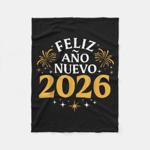 Feliz Año Nuevo 2026 Spanish New Years Eve Party  Fleece Blanket