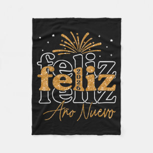 Feliz Año Nuevo 2026 Spanish New Years Eve Party  Fleece Blanket