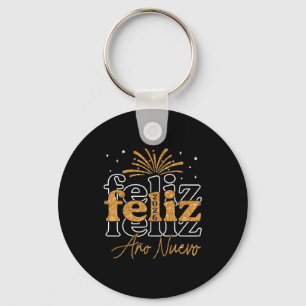 Feliz Año Nuevo 2026 Spanish New Years Eve Party Keychain