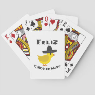 Feliz Cinco De Mayo Chick Poker Cards