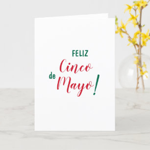 Feliz Cinco de Mayo Green White Red Card