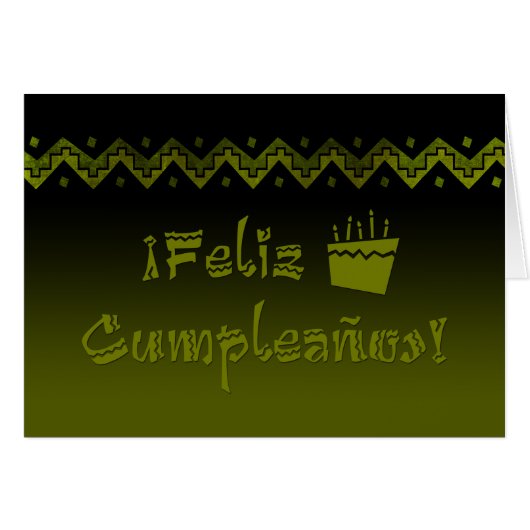 feliz cumpleanos arriba cake cards (Front Horizontal)