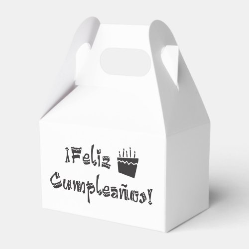 feliz cumpleanos arriba cake favor boxes