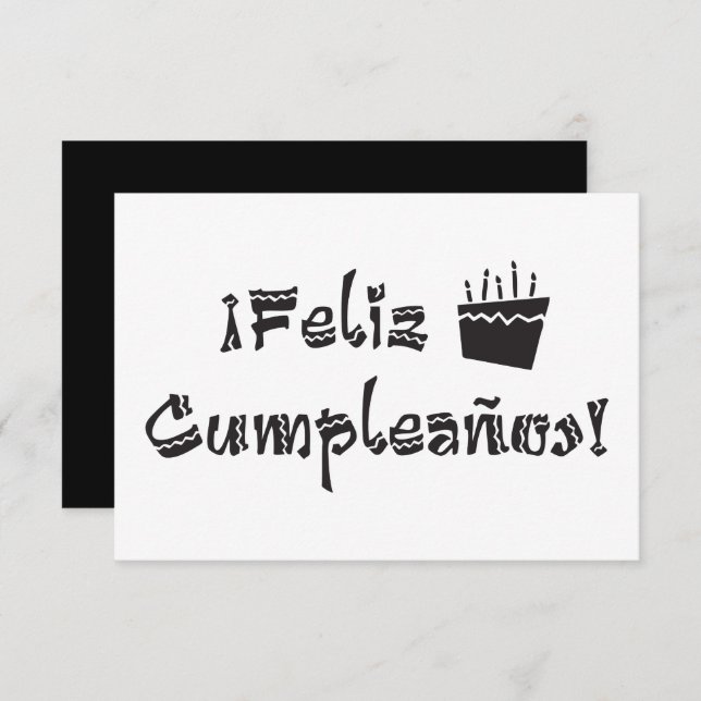 feliz cumpleanos arriba cake invitation (Front/Back)