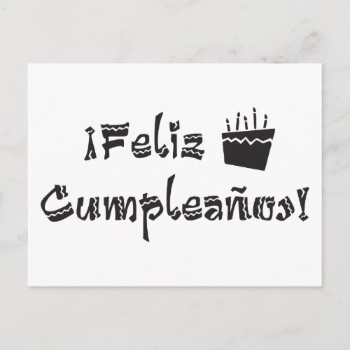 feliz cumpleanos arriba cake postcard