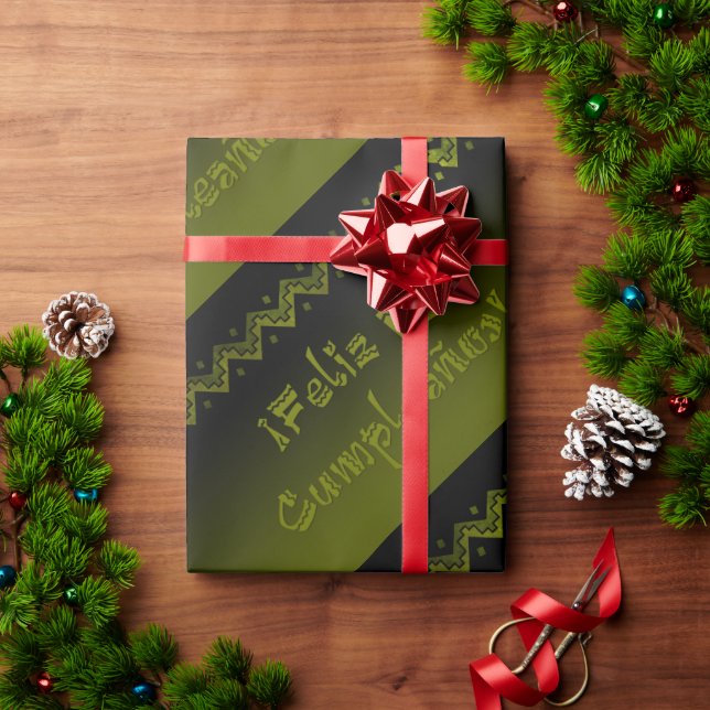 feliz cumpleanos arriba cake wrapping paper (Holiday Gift)