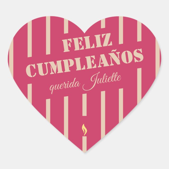 Feliz cumpleaños birthday gift wrapping Sticker (Front)