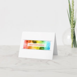 feliz cumpleanos bokeh lights card