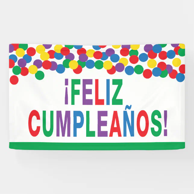 Feliz Cumpleaños Happy Birthday Banner | Zazzle