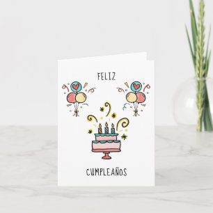 Feliz Cumpleaños Happy Birthday Card