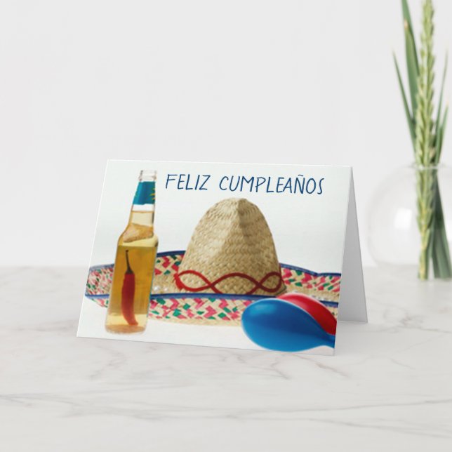 **FELIZ CUMPLEANOS**-HAPPY BIRTHDAY SPANISH CARD (Front)