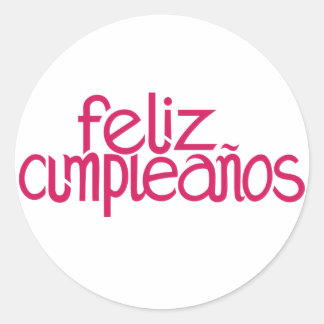 Feliz Cumpleaños hot pink Sticker