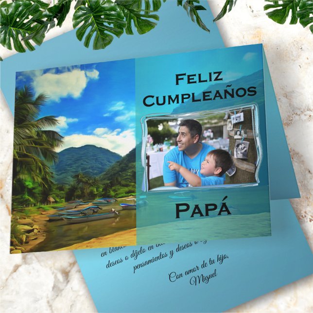 Feliz Cumpleaños Papá Mismaloya River 0344 Card (Creator Uploaded)