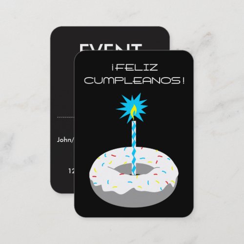 feliz cumpleanos rosquilla business card