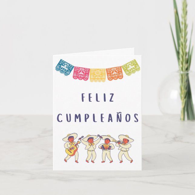 Feliz cumpleaños Spanish birthday Card (Front)