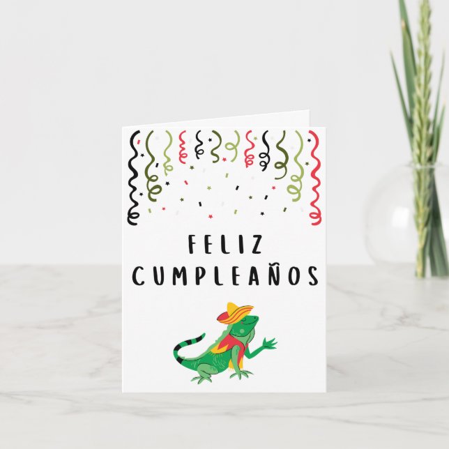 Feliz cumpleaños Spanish birthday Card (Front)